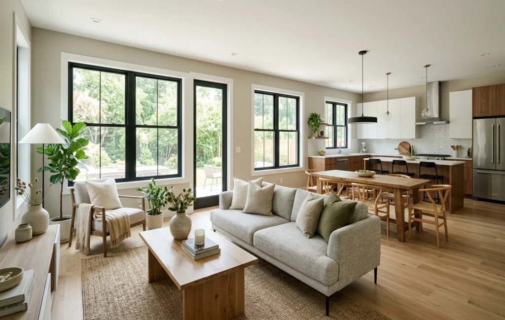 us open concept living space paint colors 2026